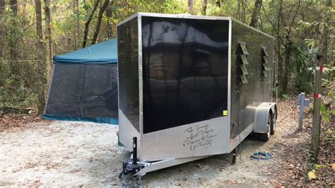 Unique Cargo Trailer To Camper Conversion Check Out The Kitchen