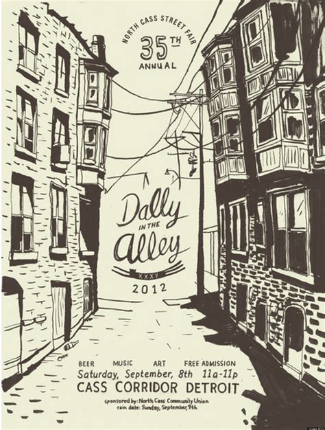 Dally In The Alley Poster Art Is A Detroit Cass Corridor Tradition