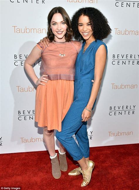 Actresses Violett Beane L And Jasmin Savoy Brown Celebrate The