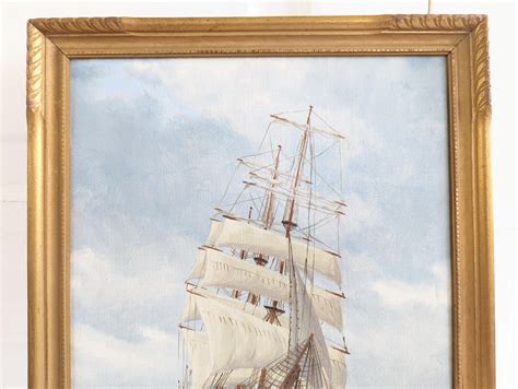 Vintage Tall Ship Painting Vintage Sailboat Painting Ocean Etsy