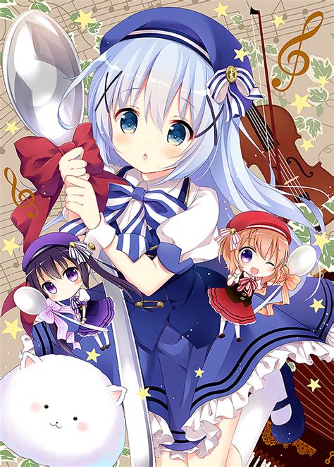 Kafuu Chino Hoto Cocoa Tippy And Tedeza Rize Gochuumon Wa Usagi