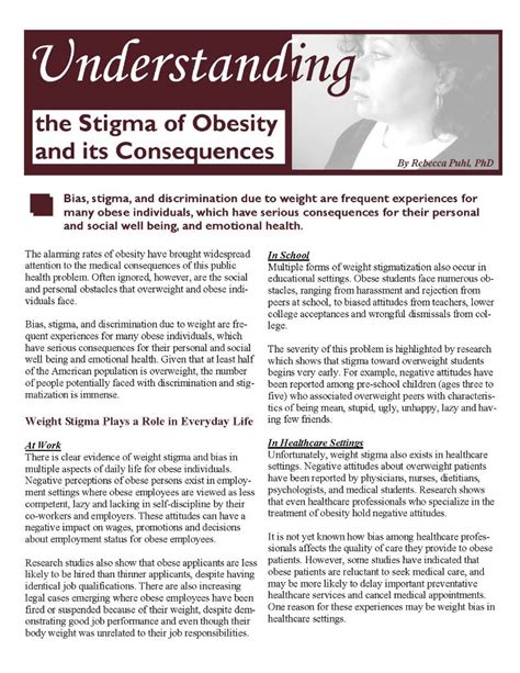 Understanding The Negative Stigma Of Obesity And Its