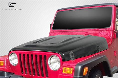 97 06 Jeep Wrangler Heat Reduction Carbon Creations Body Kit Hood