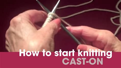Basic Cast On How To Start Knitting Youtube