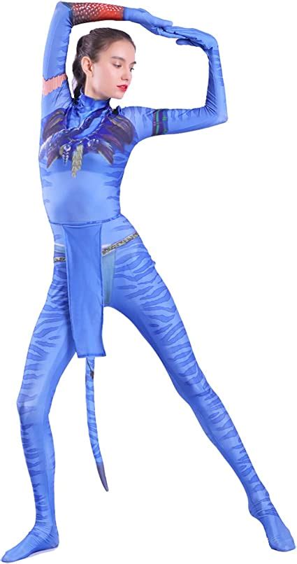Amoco Avatar 2 Neytiri Cosplay Costumes Tail Zentai Battle