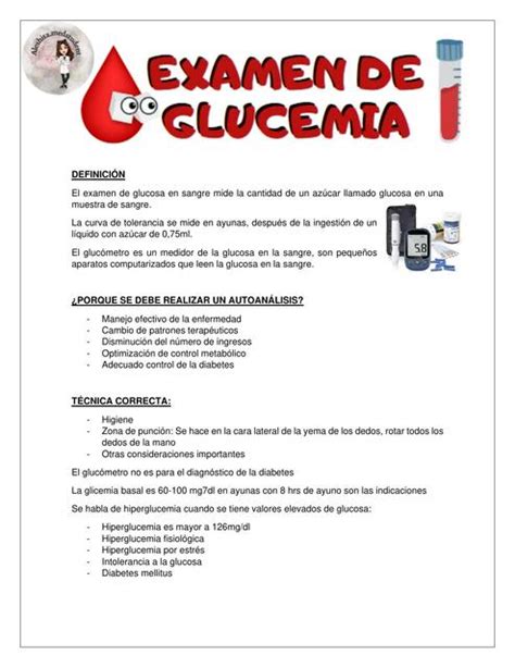 Examen De Glucosa Aleshitamedstudent Udocz