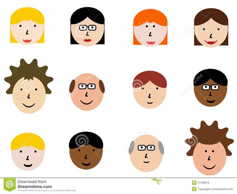 Cartoon Faces Stock Vector Image Of Character Design