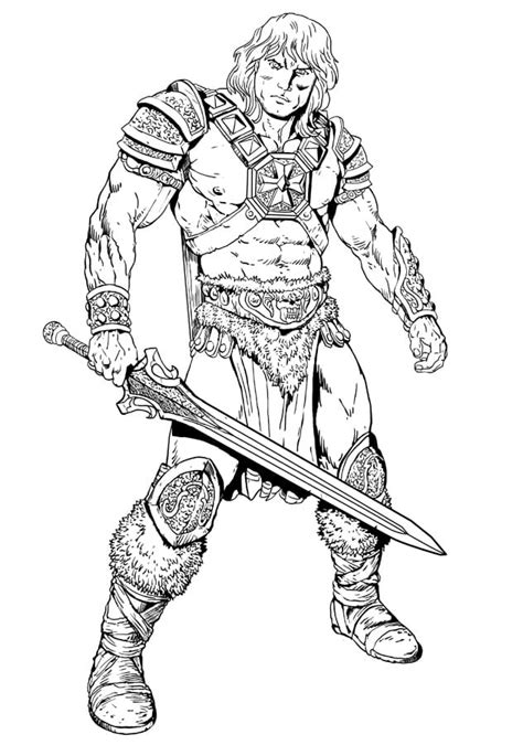 Awesome He Man Coloring Page Free Printable Coloring Pages For Kids