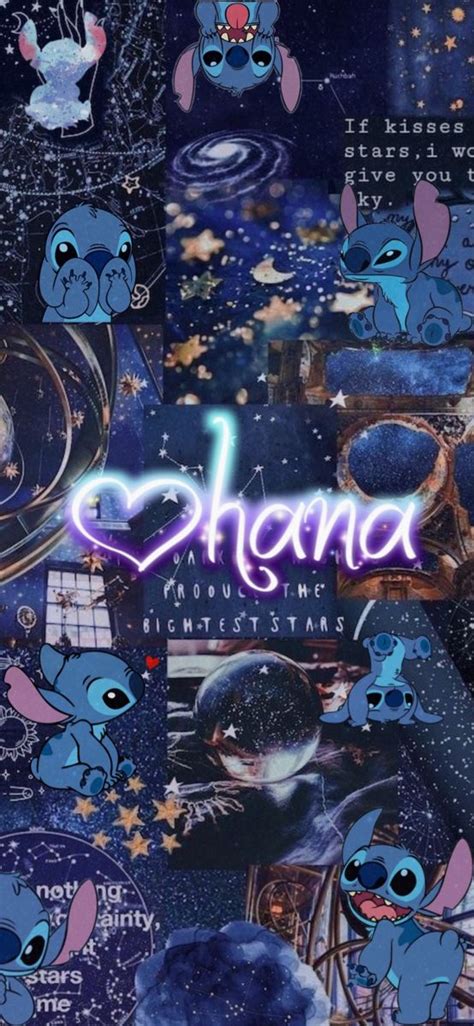 Aesthetic Tumblr Cute Stitch Wallpapers Lilo Ohana Xr Parede Collage