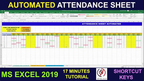 How To Create Attendance Sheet In Excel Youtube Images And Photos Finder
