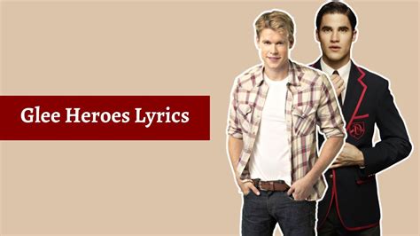 Glee Heroes Lyrics Youtube