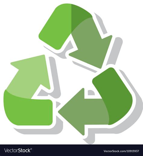 isolated recycle symbol design royalty free vector image