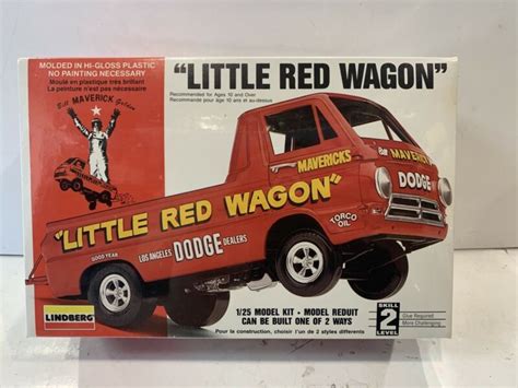 Lindberg Little Red Wagon Bill Maverick Golden Dodge 125 Model Truck