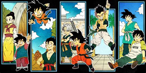 son goku son gohan chi chi trunks son goten and 1 more dragon ball and 1 more drawn by