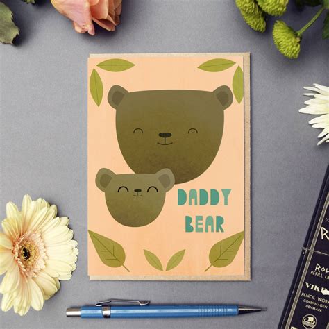 Daddy Bear Fathers Day Card By Hole In My Pocket