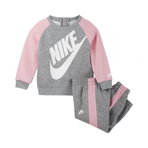 Nike Baby 1224m Crew And Trousers Set Grey