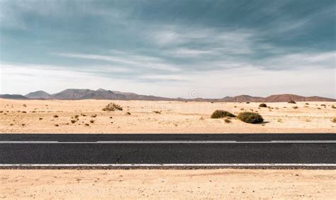 Empty Road Through The Desert Stock Photo Image Of Scenery Mountain