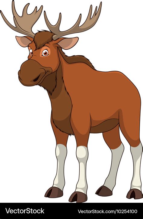 Adult Funny Elk Royalty Free Vector Image Vectorstock