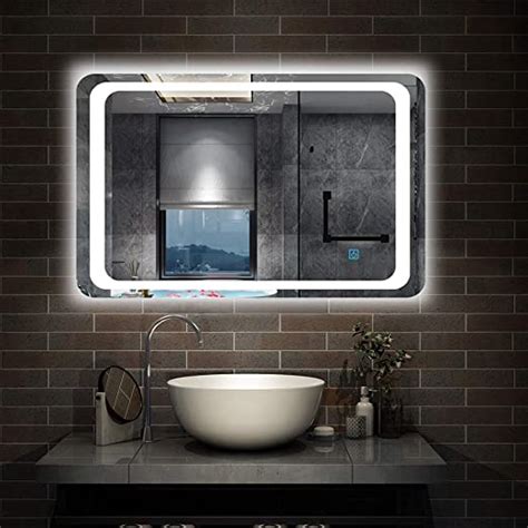 Xinyang 800x600 Bathroom Wall Mirror With Led Lightswith Demister Padtouch Sensorip44