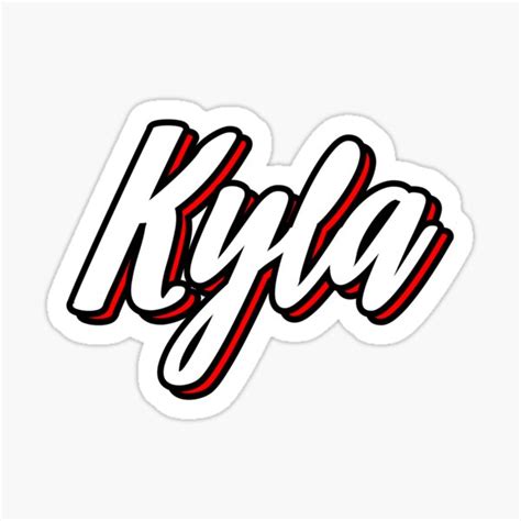 Kyla First Name Hand Lettering Design Sticker For Sale By Sulies Redbubble