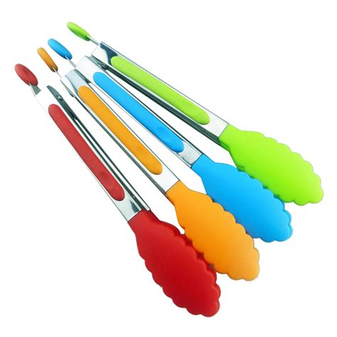 Inch Silicone Tongs Mini Kitchen Tongs With Silicone Tips Small