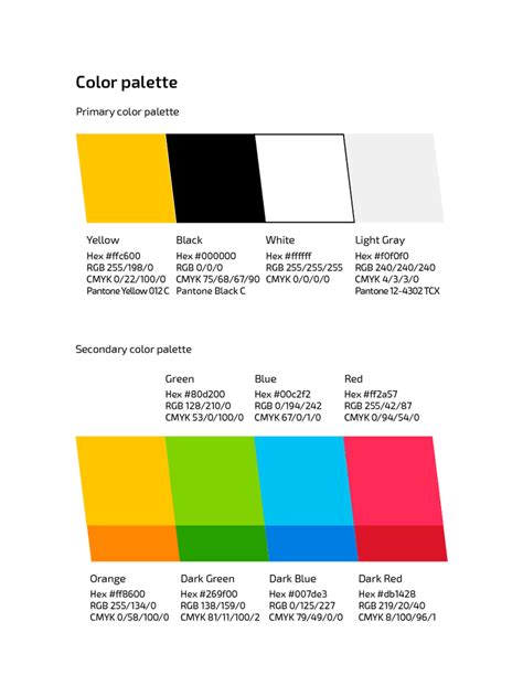 The following proportions are the preferred combinations of the university of guelph primary and secondary colour palette, particularly for all external facing communications. Branding guidelines (style guides) demystified | Nela ...
