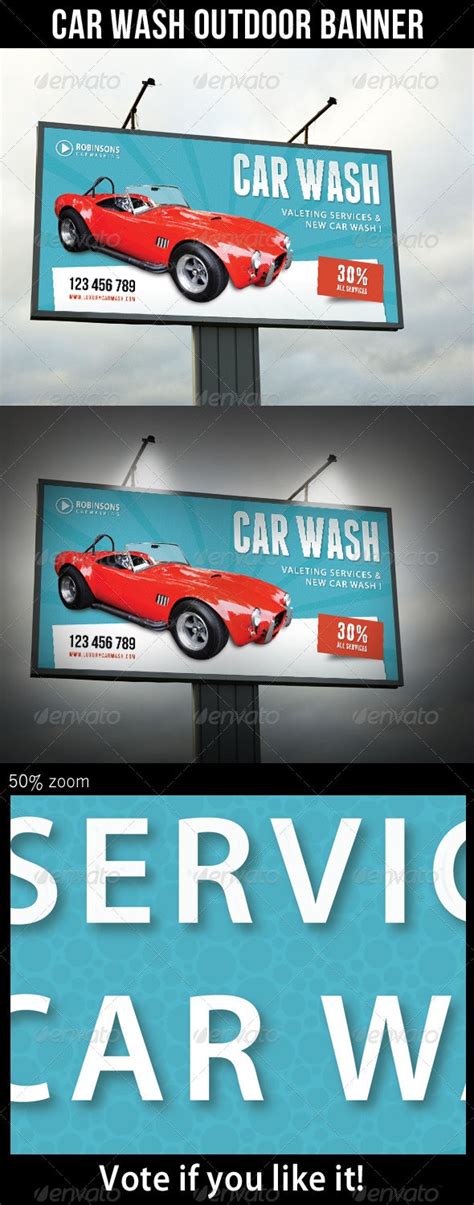 Car Wash Outdoor Banner 03 By Rapidgraf Graphicriver
