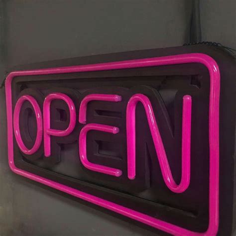 Open Sign Neon Pink Large Uk