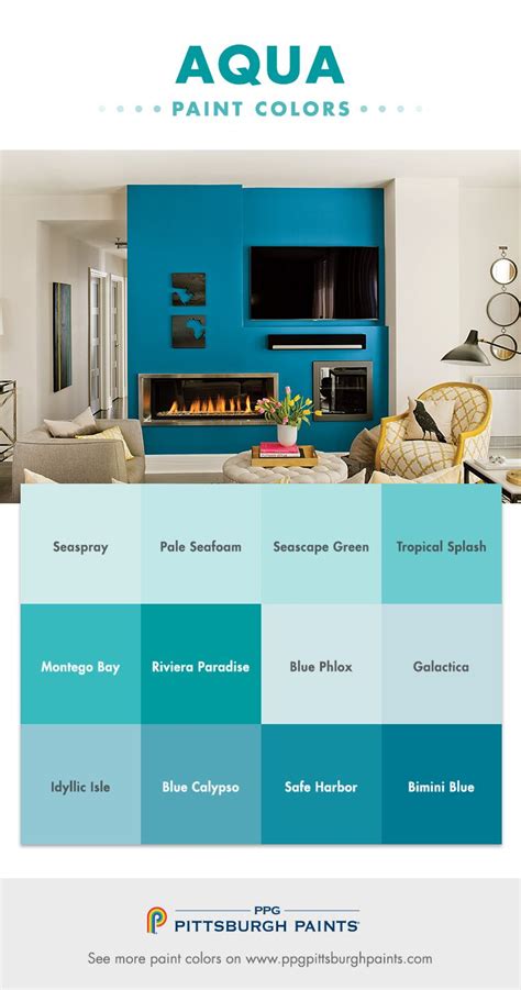 Aqua Paint Colors From Ppg Pittsburgh Paints Aquas Are Very Relaxing