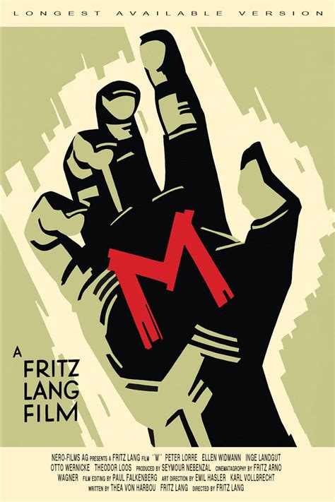 Watch movies starring fritz lang. Affiches, posters et images de M le maudit (1931 ...