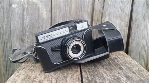 Vintage camera, Working camera, 35 mm Photo camera, USSR camera, Russian camera, Smena 8M camera 