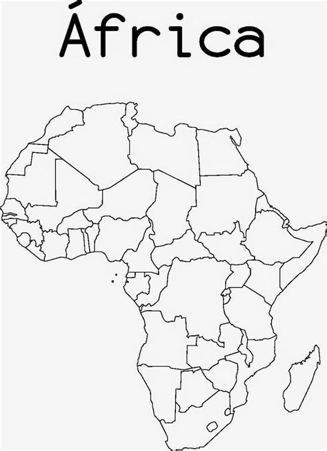 Mapa Mudo De Africa Para Imprimir Mapa Africa Africa Mapa