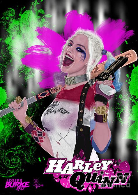 Margot Robbies Harley Quinn Digital Art By Joseph Burke