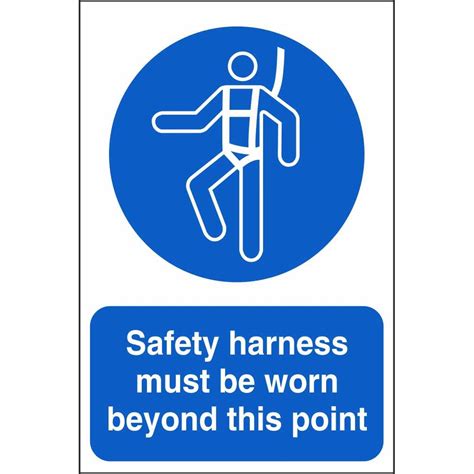 Safety Harness Must Be Worn Signs Mandatory Workplace Safety Signs