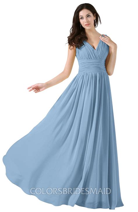 Colsbm Alana Dusty Blue Bridesmaid Dresses Colorsbridesmaid