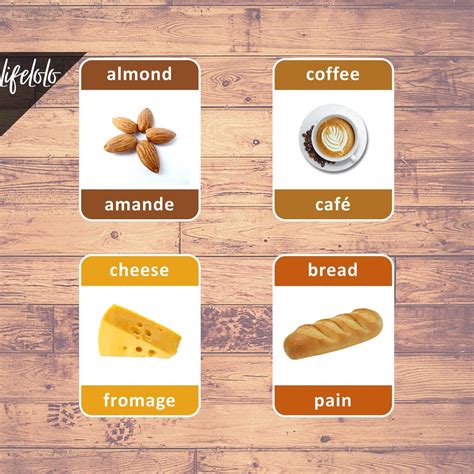 First Foods FRENCH Flash Cards | Bilingual Homeschool Printable | French Printable | Printable ...