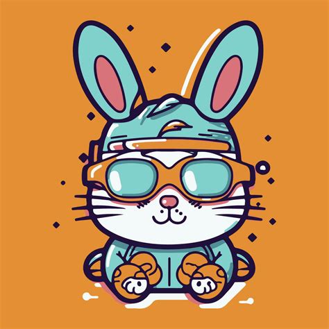 A Vibrantly Illustrated Evil Rabbit 23376396 Vector Art At Vecteezy