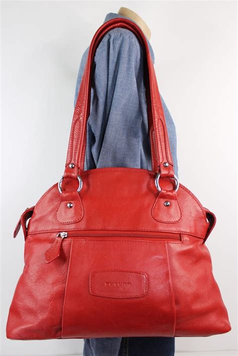 Futura Genuine Leather Red Shoulder Bag Handbag Ebay