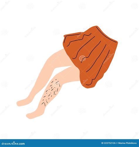Hairy Legs Doodle Vector Illustration Hand Drawn Stock Vector Illustration Of Curly Legs