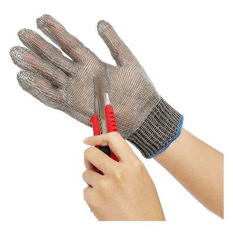 5xsafety Cut Stab Resistant Stainless Steel Metal Mesh Butcher Glove S