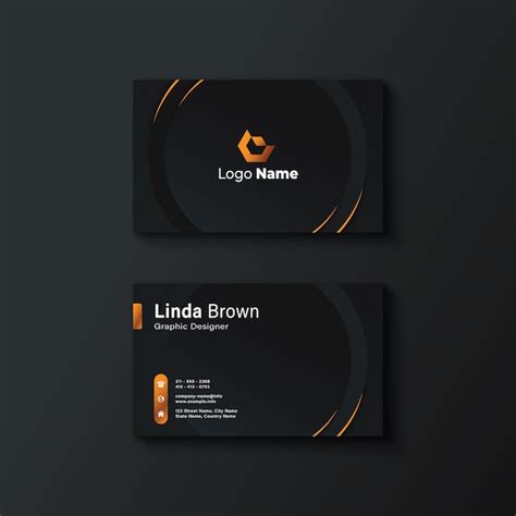 Premium Vector Professional Black Business Card Template