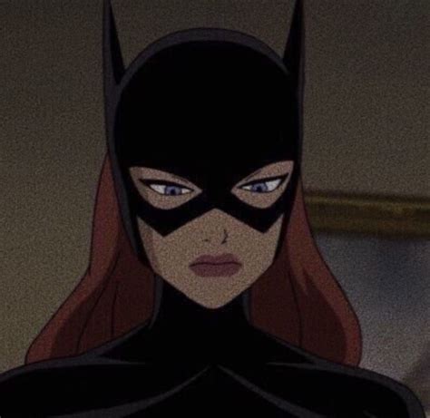 Batwoman From Batman The Animated Series With Red Hair And Blue Eyes Wearing A Black Mask