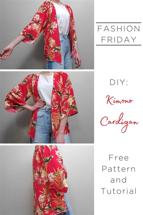 Diy Kimono Style Cardigan Diy Sewing Clothes Diy Kimono Kimono