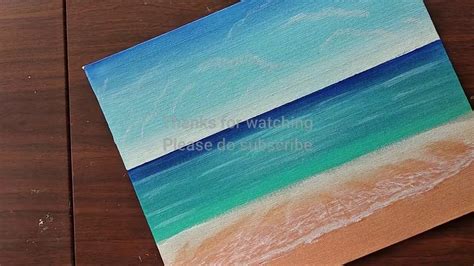 Easy Seascape Beach Painting For Beginners Ocean Acrylic Painting