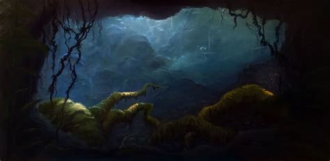 Blu Cave 36 X 18 Oil On Canvas Art Oil On Canvas Painting