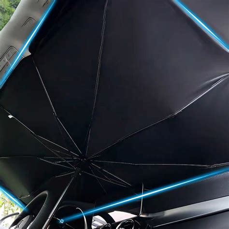 Automobile Windshield Sunshade Umbrella 3 Fordable Heat Uv Car Parking