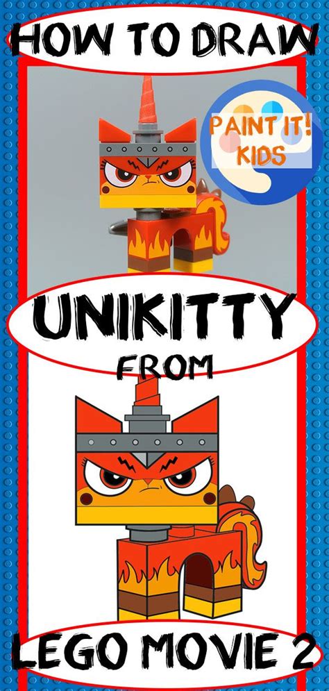 how to draw unikitty lego movie 2 simple easy step by step