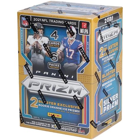 2021 Panini Prizm Football 6 Pack Blaster Box Orange Ice Prizms Fanatics Da Card World
