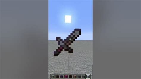 How To Build A Mini Netherite Sword In Minecraft Pixel Art Build