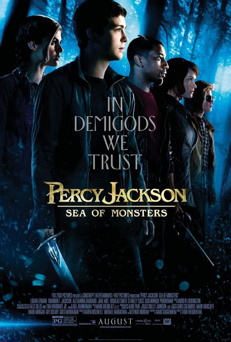 Annabeth, luke, grover and thalia were trying to escape from monsters, when thalia decided to sacrifice herself, so the rest could safely. Movie Preview: Percy Jackson: Sea of Monsters, Movie Poster